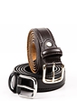 1 Inch Bonded Leather Belt - Black