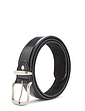 1.5 Inch Bonded Leather Belt - Black