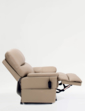 Leather Rise and Recliner Chair - Taupe