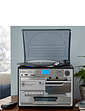 Full Function Stereo Stack System with Compact Speakers - Silver