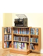 Standard Free Standing Media Storage Cabinet - Oak