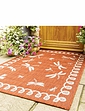 Dragonfly Indoor And Outdoor Flatweave Rug - Terracotta