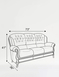 Queen Anne 3 Seater - Mink