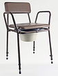 Adjustable Lightweight Commode Chair - Brown