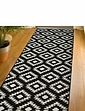Indoor Outdoor Country Tile Flatweave Rug - Black