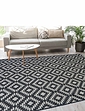 Indoor Outdoor Country Tile Flatweave Rug - Grey