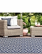 Indoor Outdoor Country Tile Flatweave Rug - Navy