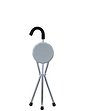 2 in 1 Walking Stick with Seat Silver