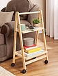 Wooden Folding Trolley Table - Pine