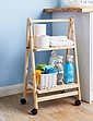 Wooden Folding Trolley Table - Pine