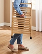 Wooden Folding Trolley Table - Pine