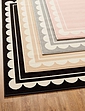 Scalloped Edge Rug - Black