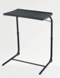 Portable Adjustable Folding Table With Cup Holder - Black