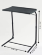 Portable Adjustable Folding Table With Cup Holder - Black