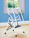 Step Ladders with Safety Rail - White