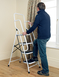 Step Ladders with Safety Rail - White