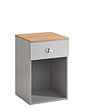 Henley 1 Draw Bedside With Cup Handles - Grey