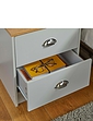 Henley 2 Draw Bedside With Cup Handles - Grey