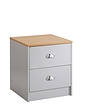 Henley 2 Draw Bedside With Cup Handles - Grey