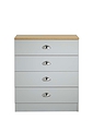 Henley 4 Draw Chest With Cup Handles - Grey