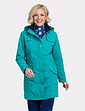 Fleece Lined Waterproof Fabric Jacket 36 Inch - Green