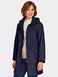 Fleece Lined Waterproof Fabric Jacket 36 Inch - Navy
