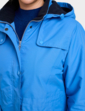 Fleece Lined Waterproof Fabric Jacket 44 Inch - Blue
