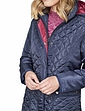 Diamond Quilted Padded Contrast Trim Woven Shower Jacket