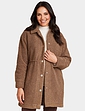 Boucle Popper Fastening Lined Jacket - Natural