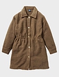 Boucle Popper Fastening Lined Jacket - Natural