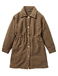 Boucle Popper Fastening Lined Jacket - Natural