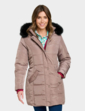 Parka Style Jacket With Detachable Hood - Mink