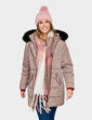Parka Style Jacket With Detachable Hood - Mink