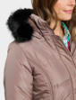 Parka Style Jacket With Detachable Hood - Mink