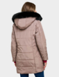 Parka Style Jacket With Detachable Hood - Mink