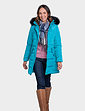 Parka Style Jacket With Detachable Hood - Teal