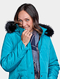 Parka Style Jacket With Detachable Hood - Teal