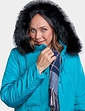 Parka Style Jacket With Detachable Hood - Teal