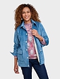 Fleece Lined Cord Jacket - Dusky Blue