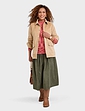 Fleece Lined Cord Jacket - Natural