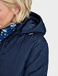 Quilted Detachable Hood Jacket - Navy