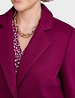 Two Button Plain Design Coat - Berry