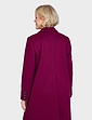 Two Button Plain Design Coat - Berry