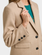 Two Button Plain Design Coat - Camel