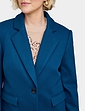 Two Button Plain Design Coat - Teal