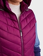 Quilted Packaway Gilet - Berry