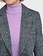 Two Button Check Design Coat - Berry Check