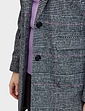 Two Button Check Design Coat - Berry Check