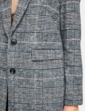 Two Button Check Design Coat - Black & White