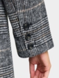 Two Button Check Design Coat - Black & White